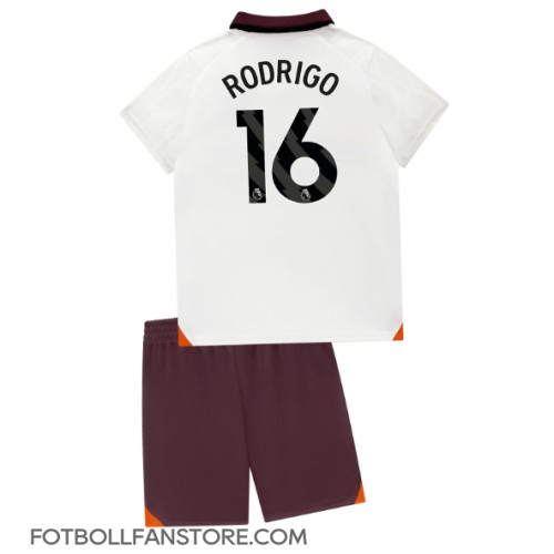 Manchester City Rodri Hernandez #16 Barnkläder Borta matchtröja till baby 2023-24 Kortärmad (+ Korta byxor) Billigt